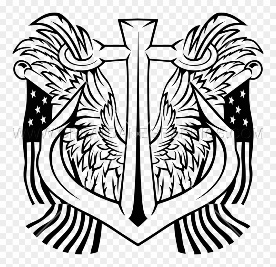 Tilt Navy Anchor Clip Art At Clker - Png Download