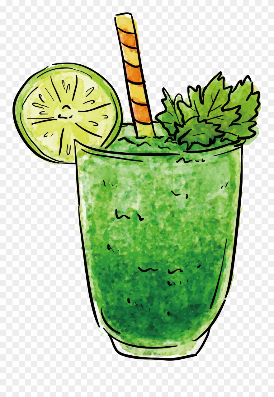 Cocktails Clipart Shake Drink - Transparent Green Smoothie Clipart - Png Download
