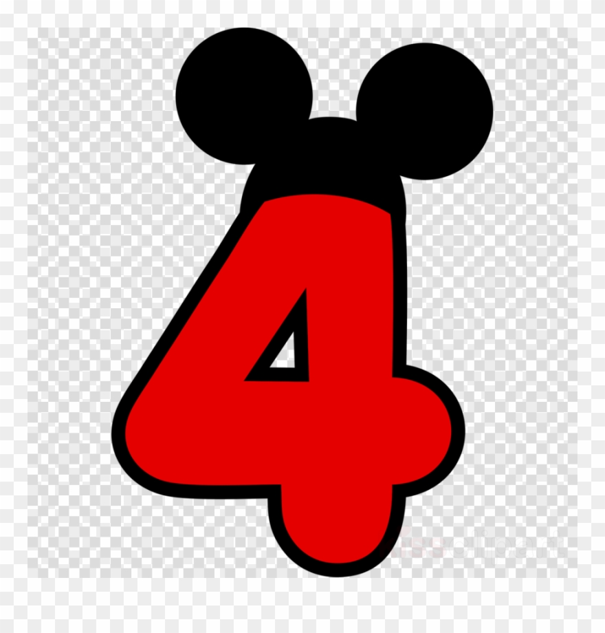 Numero 4 Mickey Mouse Clipart Minnie Mouse Mickey Mouse - Png Download
