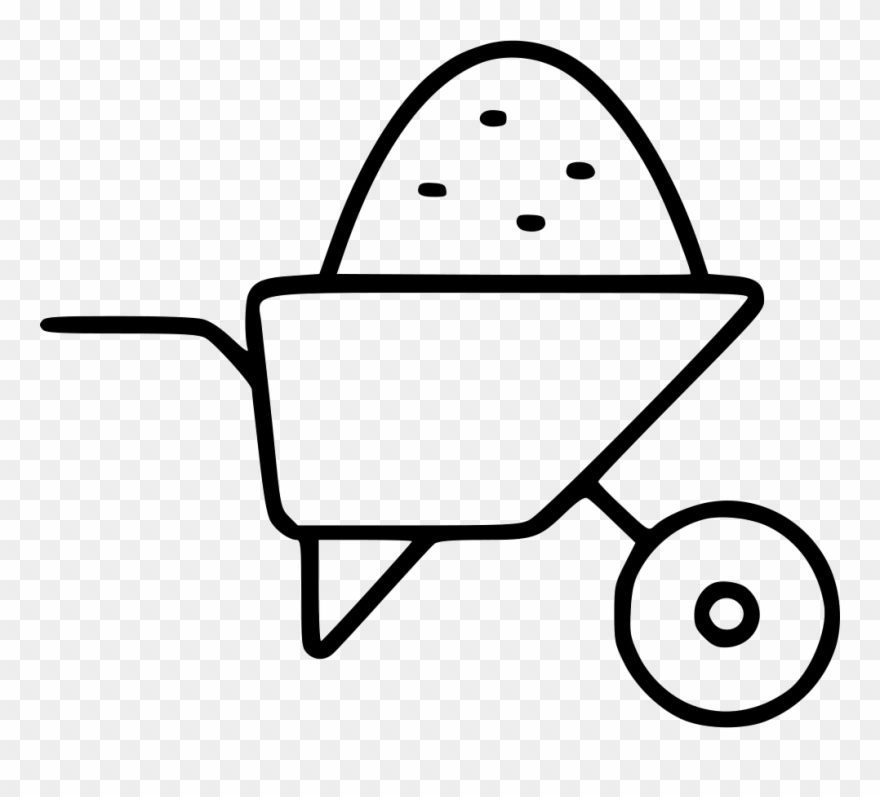 Wheelbarrow Sand Transportation Works Manual Cargo - Icon Clipart