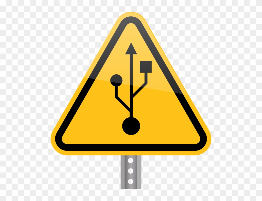 Usb Warning Clip Art - Usb Symbol - Png Download
