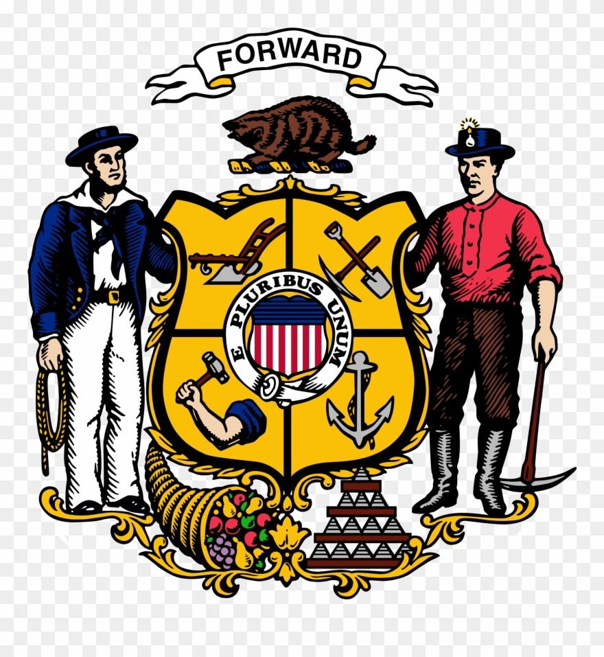 Open - Wisconsin Coat Of Arms Clipart