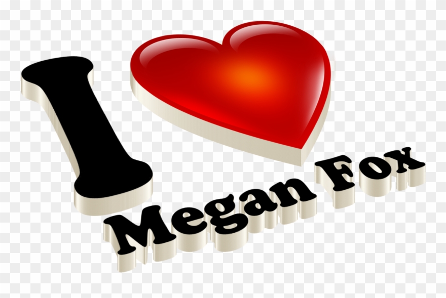 Megan Fox Love Name Heart Design Png Clipart