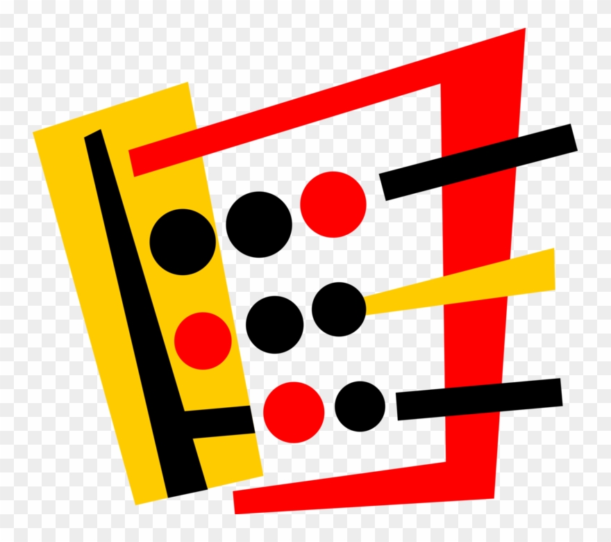 Vector Illustration Of Abacus Counting Bead Frame Calculating Clipart