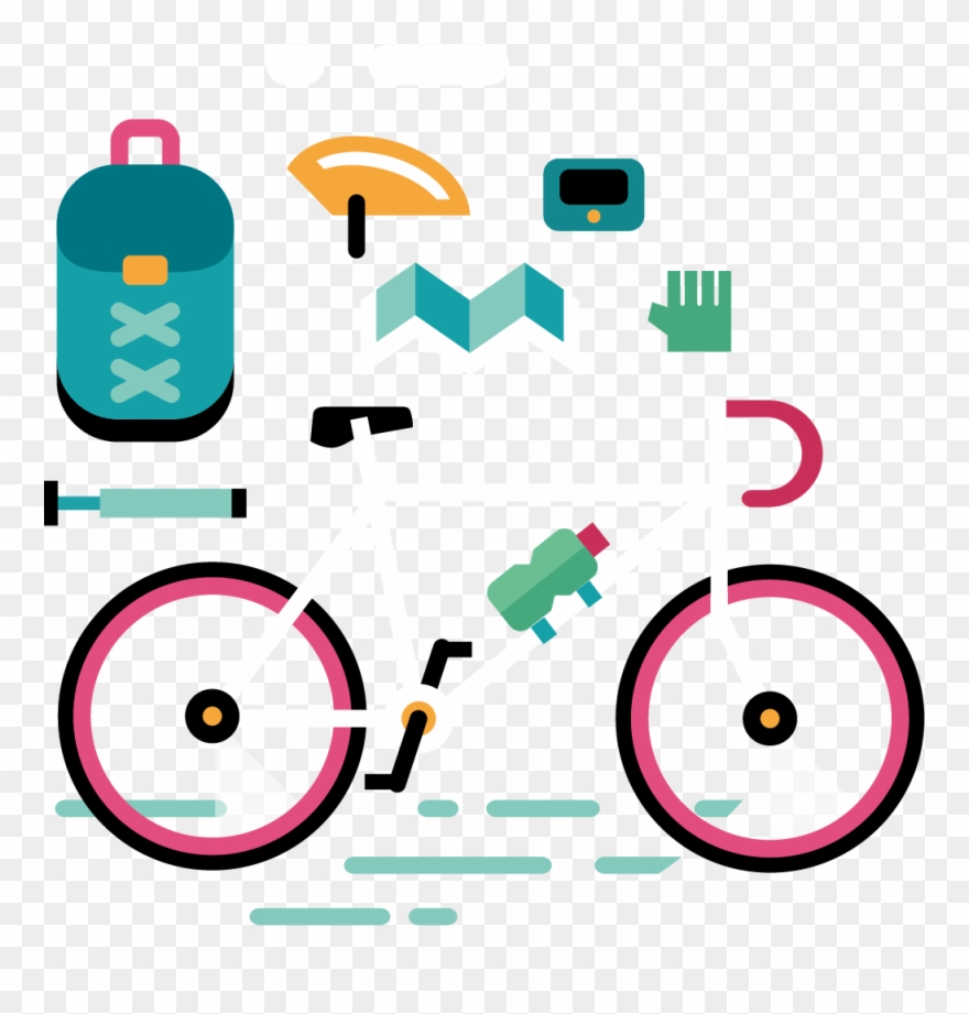 Bicycle Cartoon Tire Animation Parts - Herramienta Para Bicicleta Vector Clipart