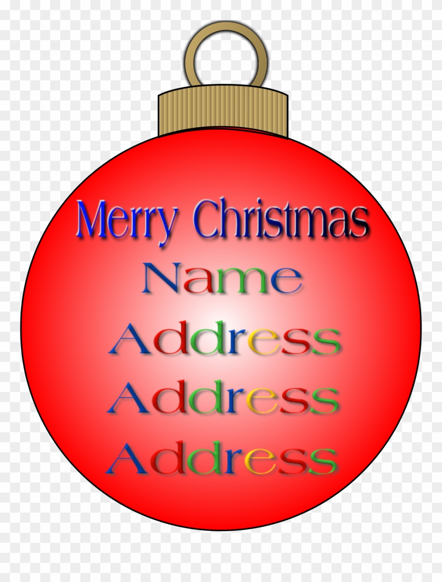 Big Image - Clipart Christmas Ornament - Png Download