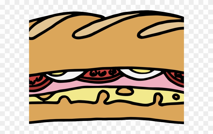 Original - Sandwich Black And White Png Clipart