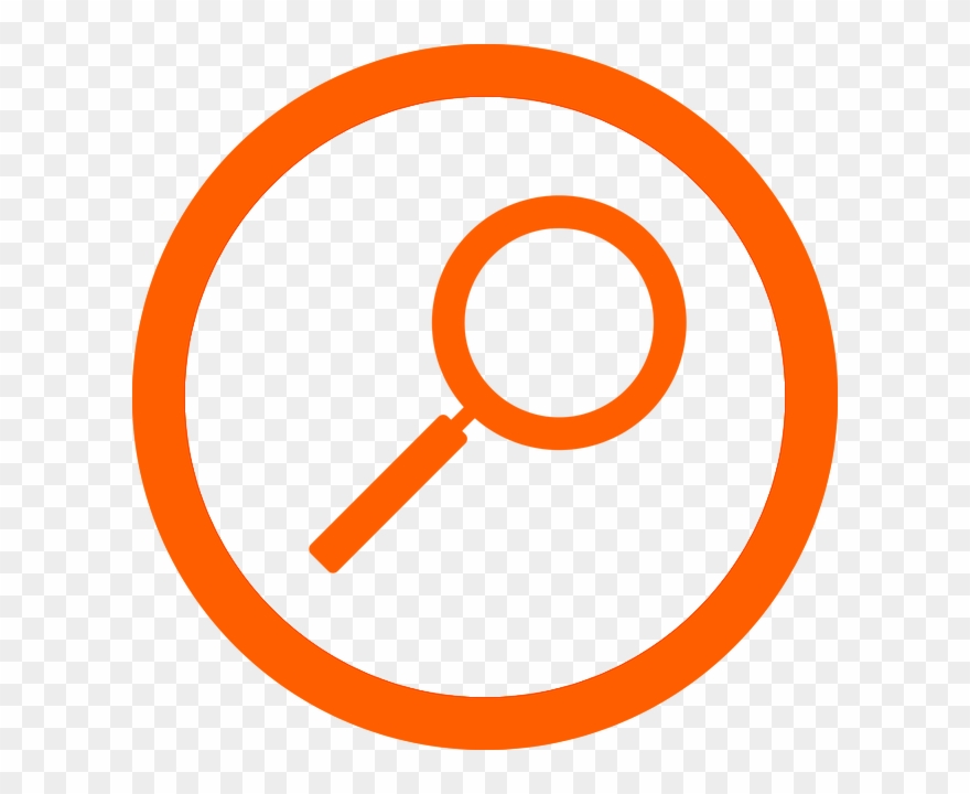 Magnifying Glass Icon - Turuncu Mail Icon Png Clipart