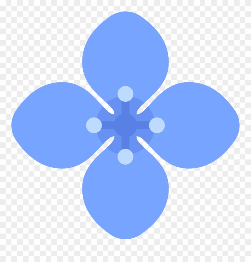 Click Flower To See What We've Got - Bong Hoa Mau Xanh Clipart