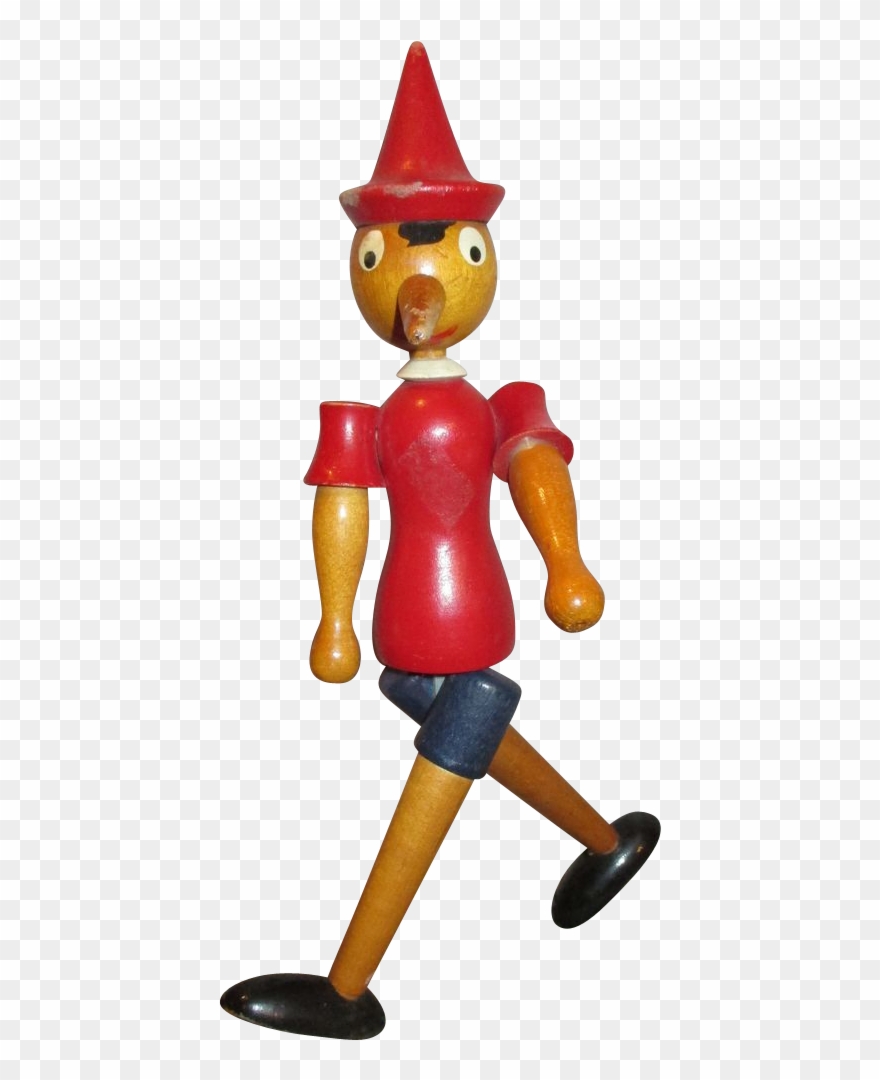 Vintage Wooden Pinocchio Doll - Doll Clipart