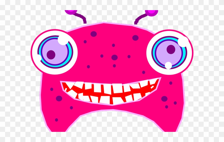 Pink Eyes Clipart Alien Creature - Pink Floating Monster Oval Ornament - Png Download