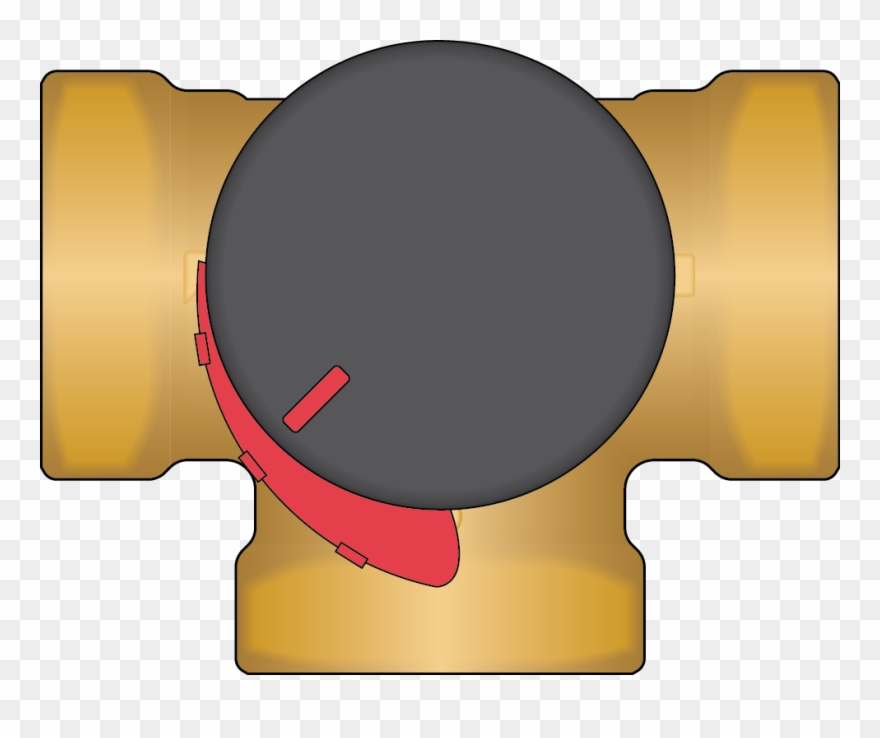 1" × 3-way Fnpt Mixing / Diverting Valve - Valve Clipart