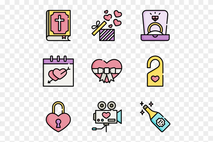 Wedding - Kawaii Icons Clipart