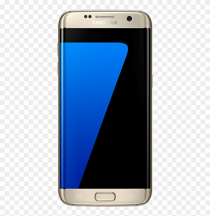 Samsung S7 Front View Mockup - Samsung Galaxy S7 Edge Silver Mobile Phone Clipart