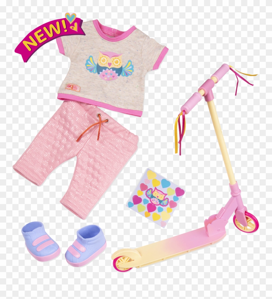 Owl Be Cruisin Deluxe Scooter Outfit For 18-inch Dolls - Toy Instrument Clipart
