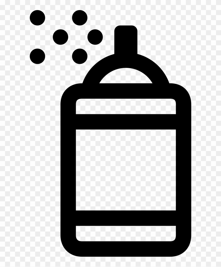 Spraying Bottle Outline Comments - Container Clipart
