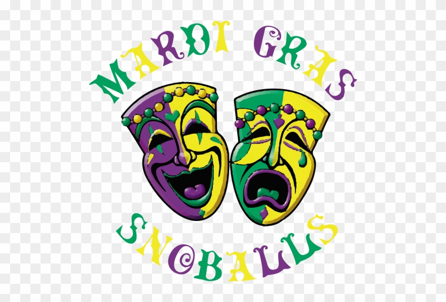 Mardi Gras Masks Happy Sad Clipart