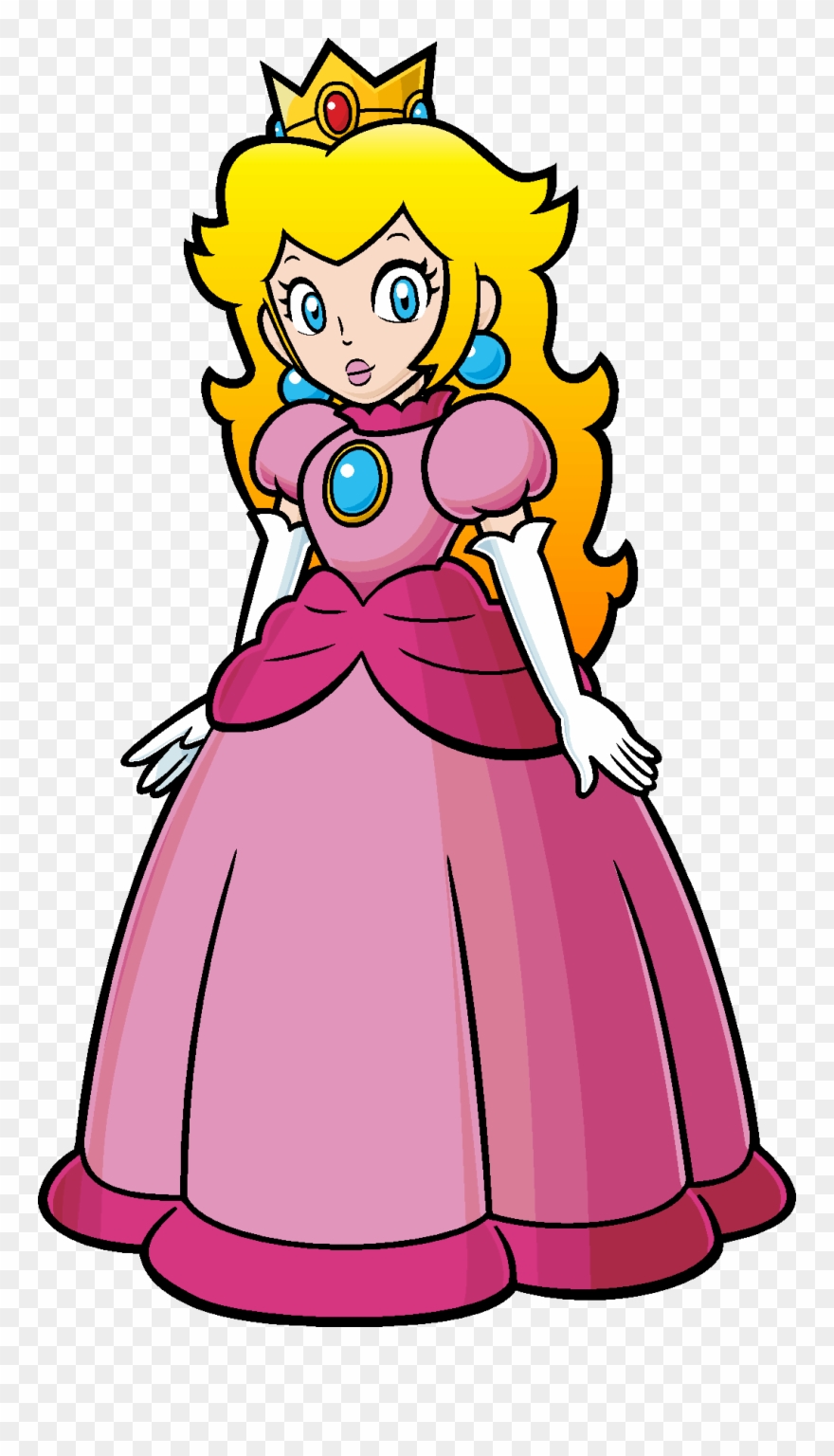 Princess Peach Clipart Original Design - Disfraz De La Princesa De Mario Bros - Png Download