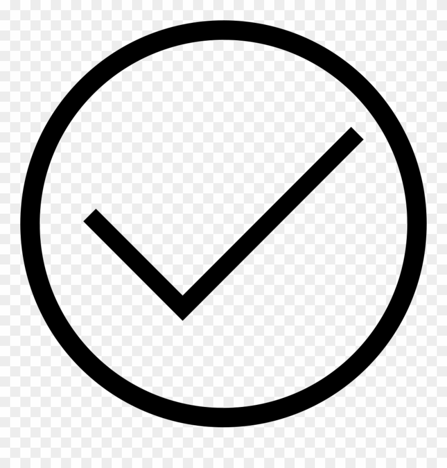Png File - Tick In Circle Icon Clipart