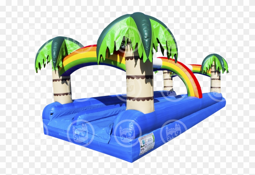 Tropical Dual Slip And Slide - Water Slide Clipart