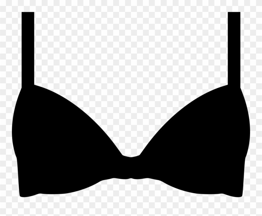 Bikini Clipart Svg Picture Black And White Download - Bra Silhouette Clip Art - Png Download