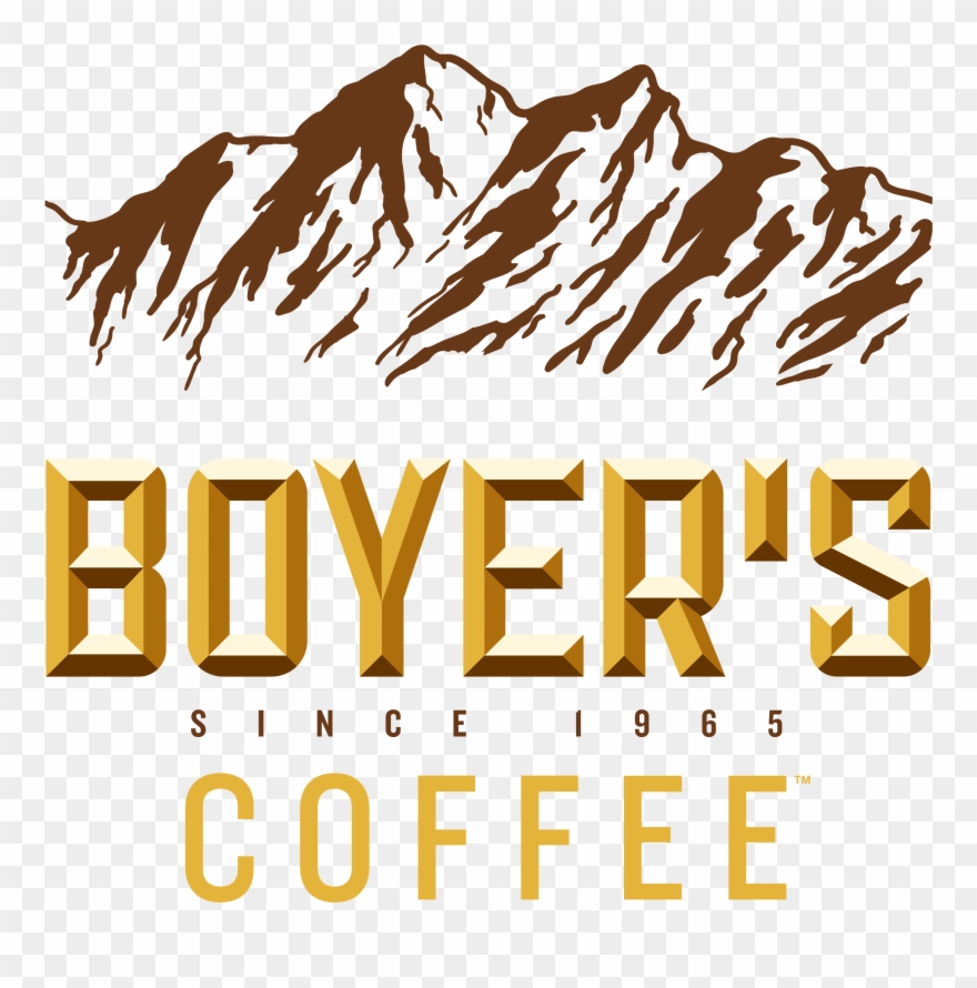 Boyer's Coffee Logo - Black And White Mountain Range Clipart - Png Download