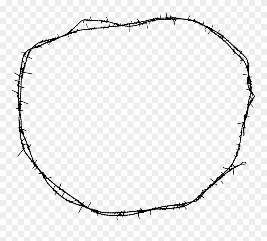 Barbed Wire Circle - Circle Transparent Barbed Wire Clipart
