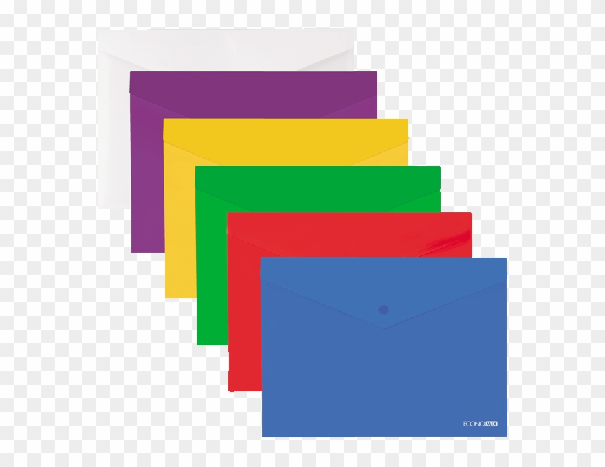 Mape Aploksne Ar Spiedpogu Economix, A4 - Brand Clipart