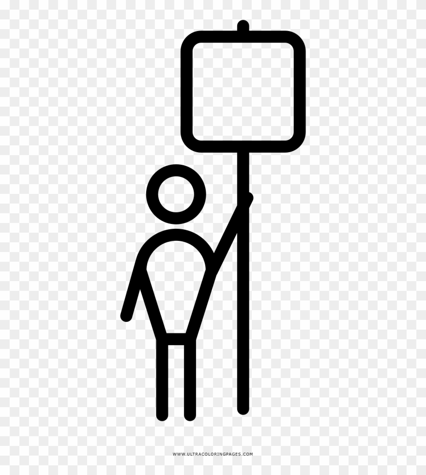 Protest - Coloring Book Clipart
