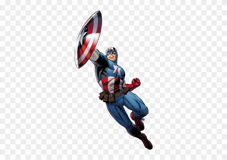 Comic Captain America - Captain America Cartoon Flying Clipart