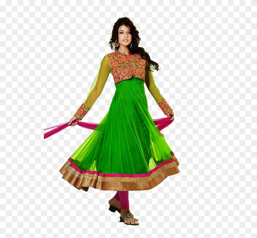 Suit Clipart Salwar Suit - Fancy Frock Design - Png Download