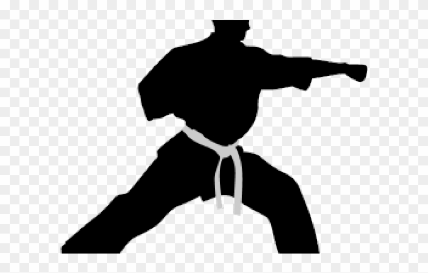 Martial Arts Clipart Symbol - Silhouette Martial Arts Png Transparent Png
