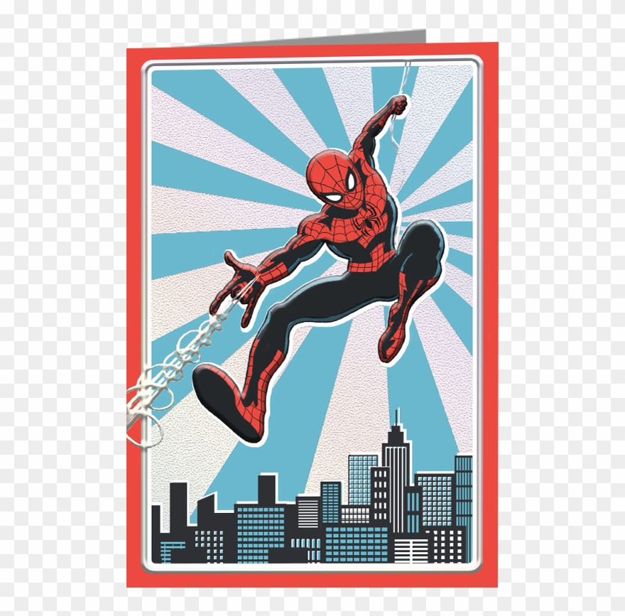 Cards - Spider-man Friendly Neighborhood Birthday Card Clipart