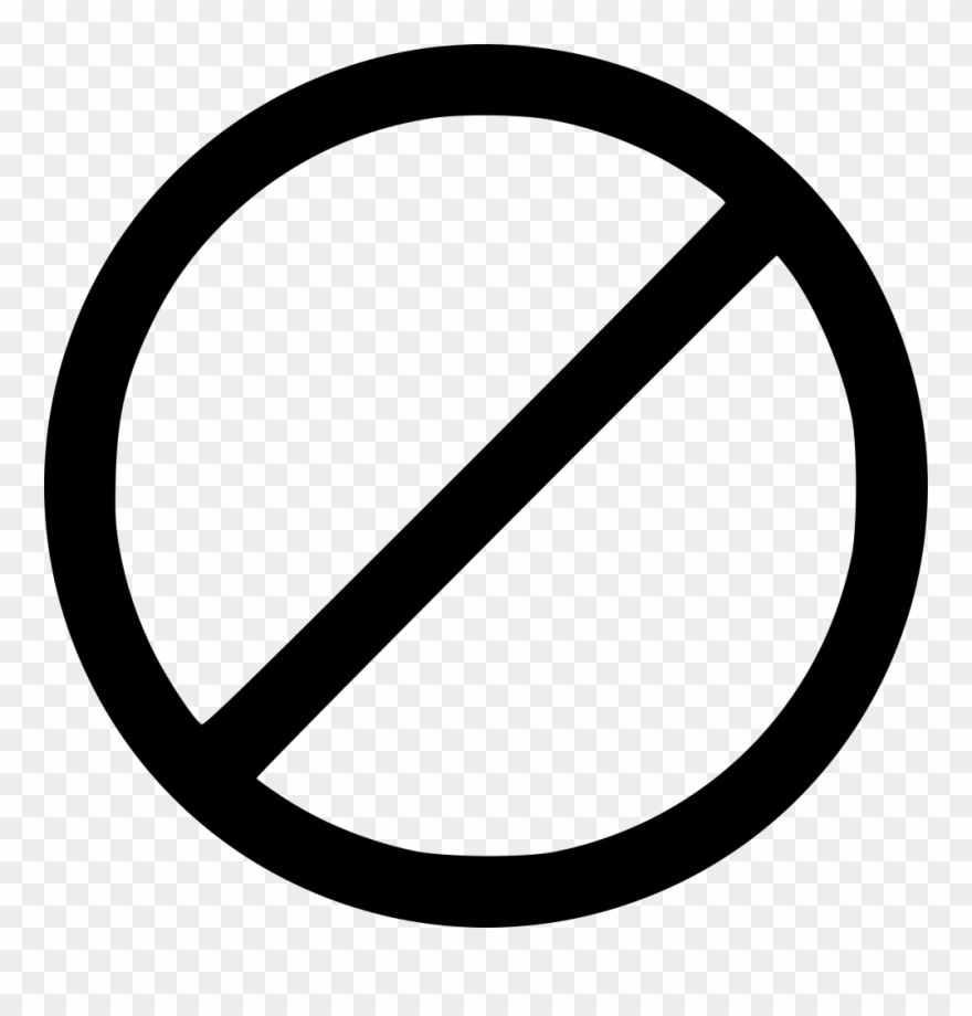 No Symbol Black Transparent Clipart