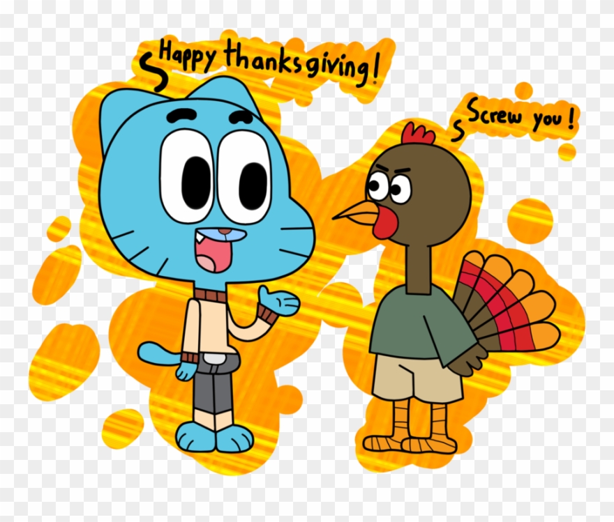 Happy Thanksgiving By Mannyg86-d8588xb - Amazing World Of Gumball Thanksgiving Clipart