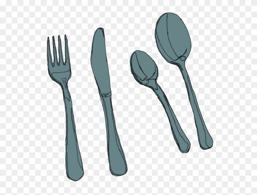 Drawn Spoon Dessert Spoon - Cutlery Clipart
