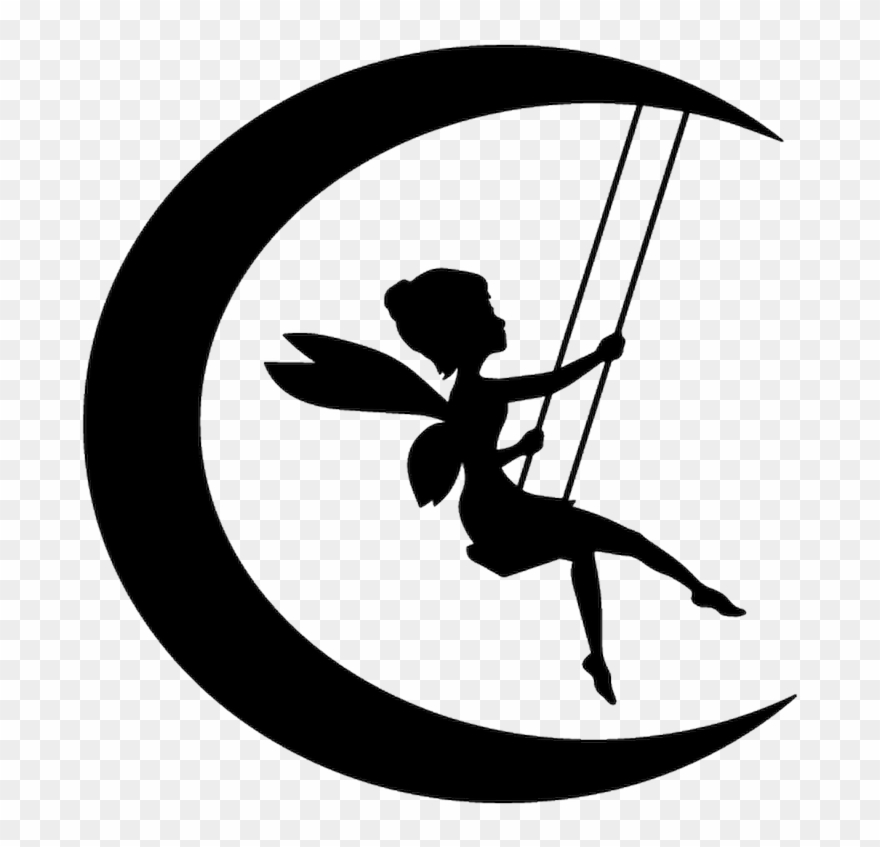 Fairy Swing On The Moon Clipart