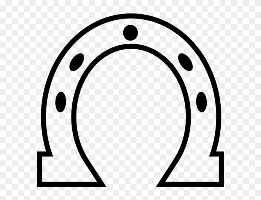 Horseshoe White Outlined Shape Free Vector Icon Designed - Herraduras Para Caballos Para Colorear Clipart