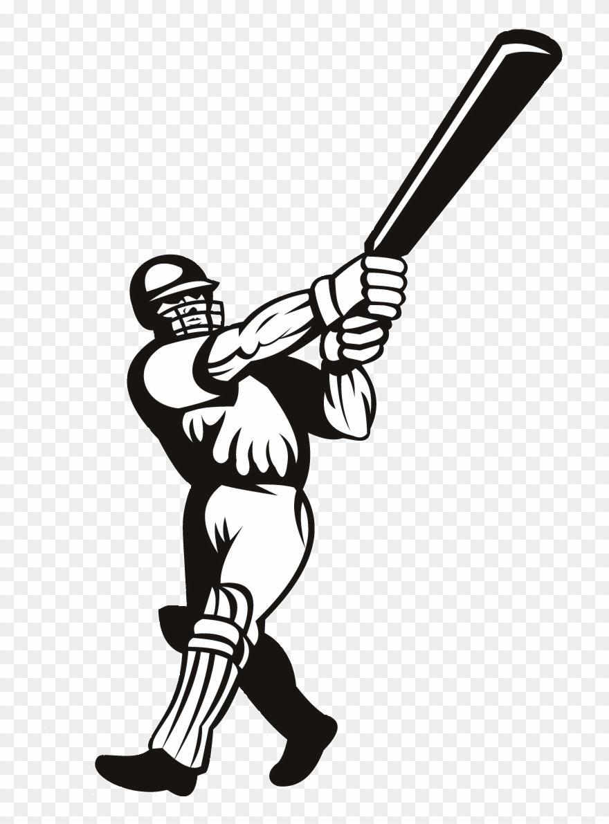 Cricket Clip Art - Cricketer Sticker - Png Download