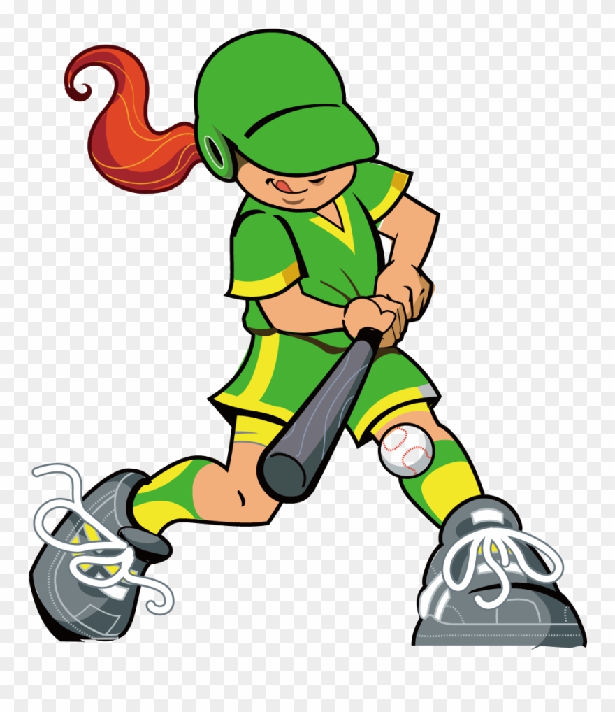 Clip Royalty Free Download Fastpitch Baseball Batter - Girl Batter Baseball Clipart - Png Download