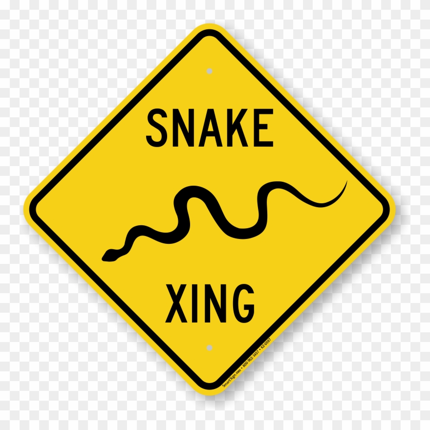 Snake Xing Animal Crossing Sign - Duck Crossing Sign Clipart