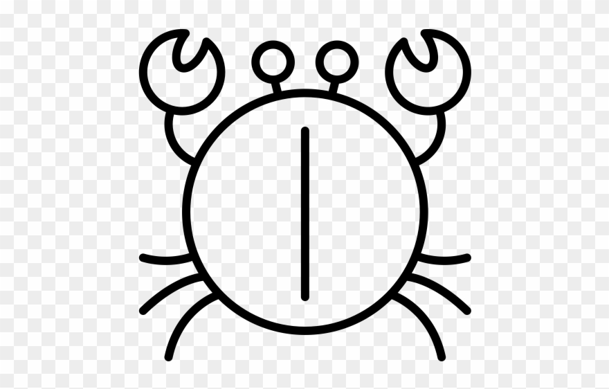 Crab Rubber Stamp - Sick Flower Cartoon Clipart