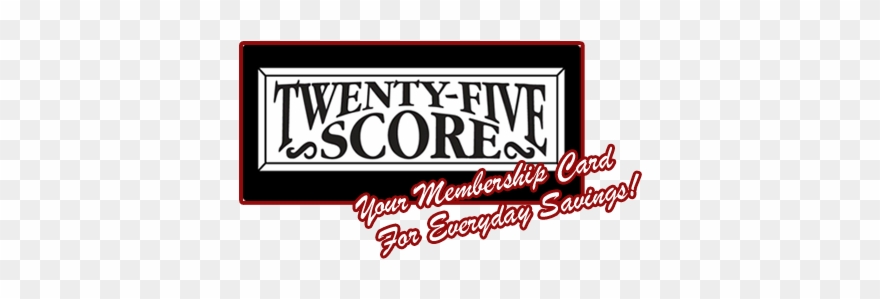 Twenty-five Score Card Fundraiser - Culture Clipart