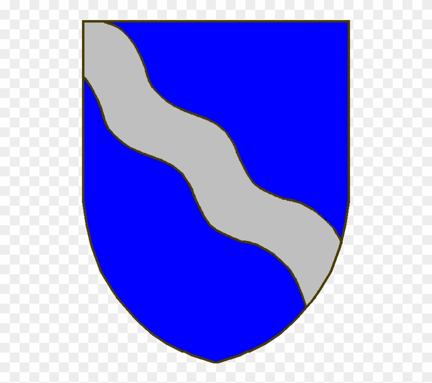 D'azur À La Bande Ondée D'argent Clipart