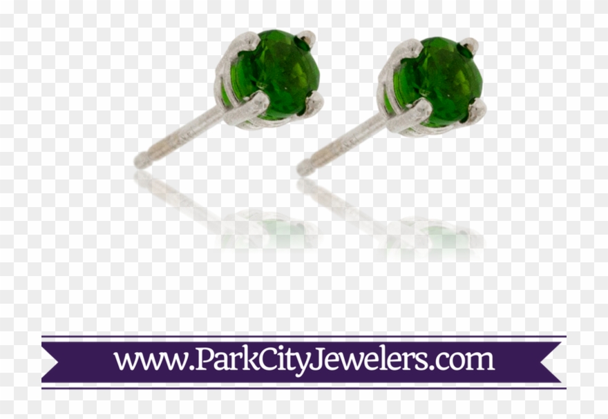 Chrome Diopside Post Earrings - Elk Ivory Engagement Rings Clipart