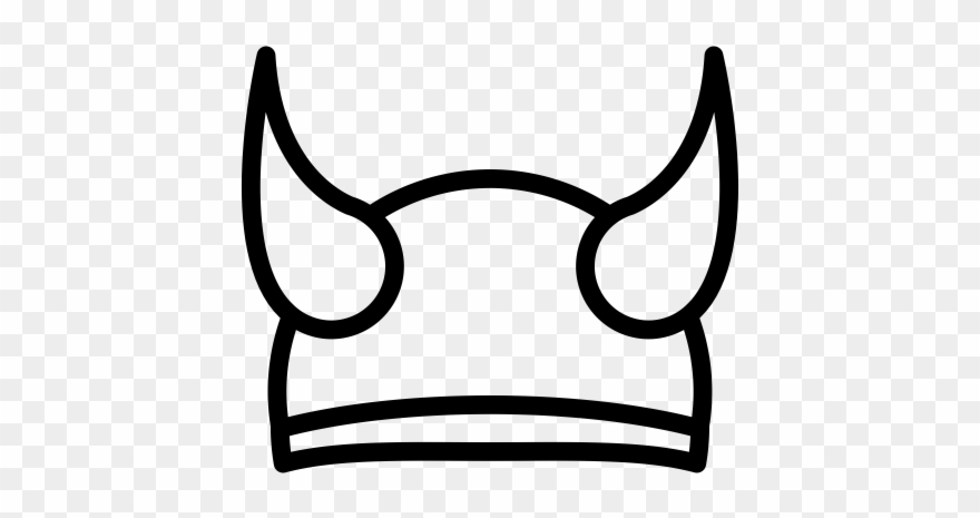 Viking Helmet Rubber Stamp Clipart