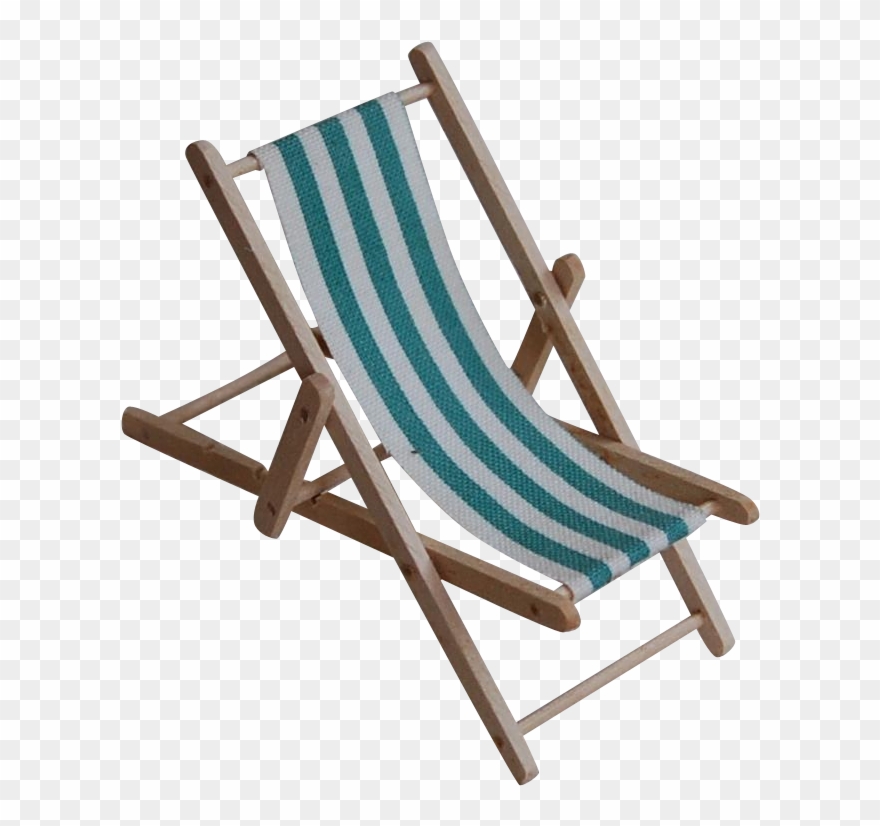 Tiny Dollhouse Slingback Beach Or Lawn Chair Clipart