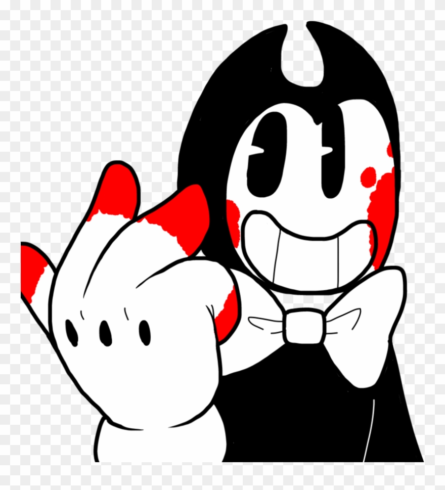 Clip Black And White Stock Bloody Hell Bendy By Hoodie - Bloody Bendy - Png Download
