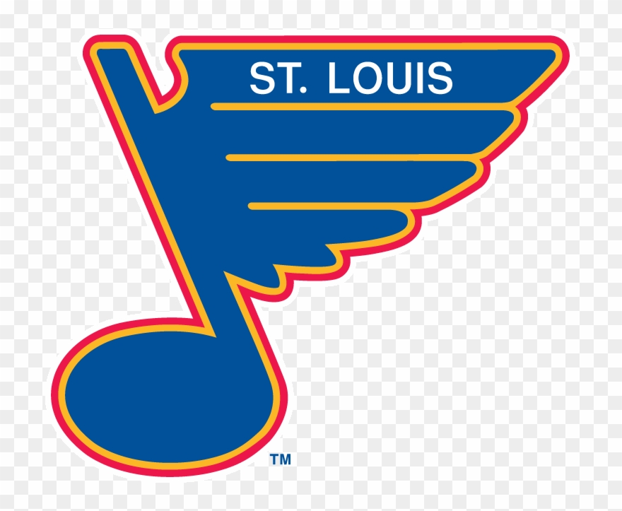 Blues Clip Louis Clip Black And White - St Louis Blues Old Logo - Png Download