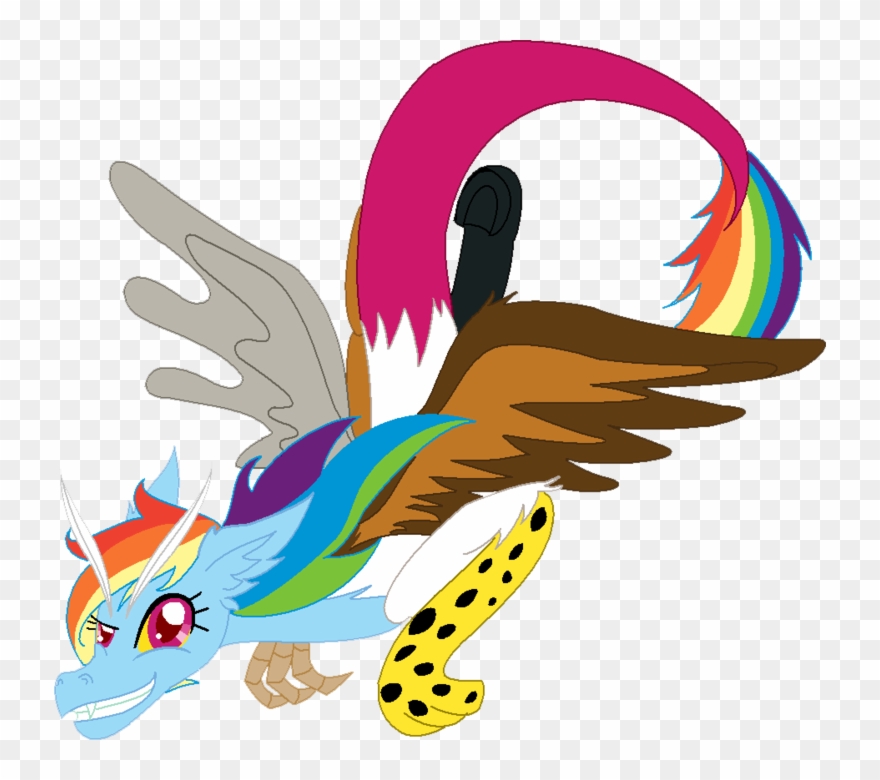 Rainbow Dash Rarity Pinkie Pie Applejack Fluttershy - Mlp Draconequus Mane 6 Clipart
